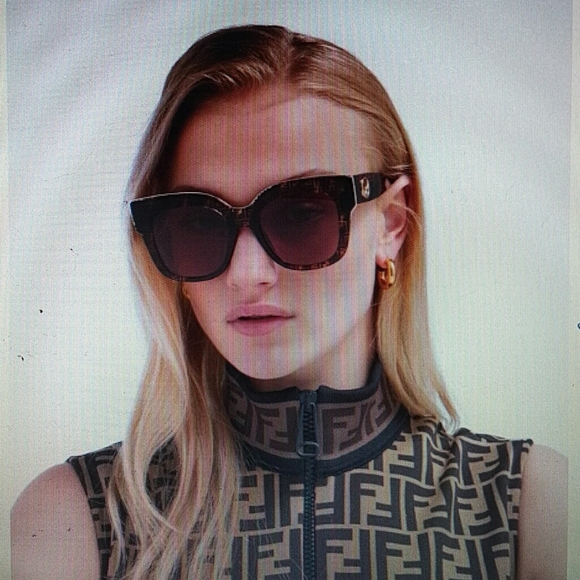 Fendi Accessories - FENDI - Fendi zucca print cat eye sunglasses